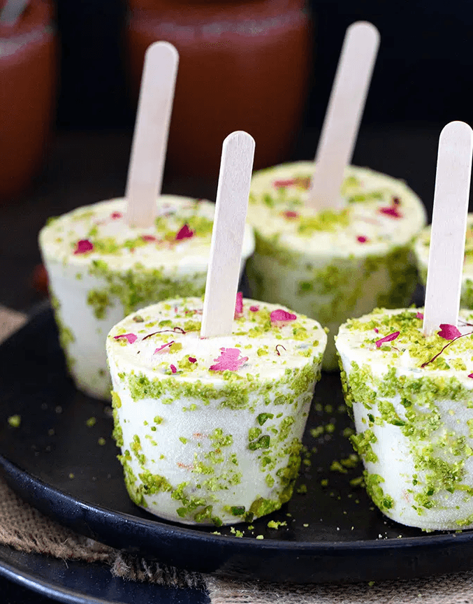 Kesar Pista Kulfi, a India dish