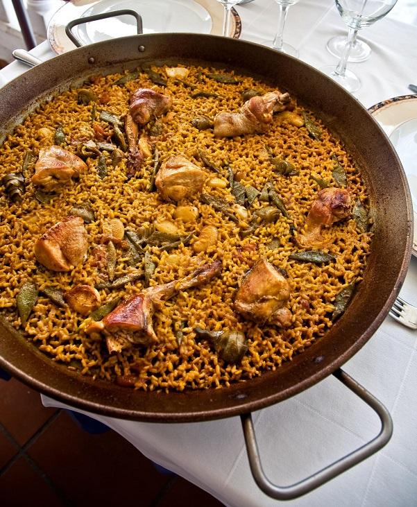 Paella Valenciana, a Spain dish