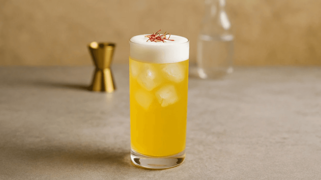 Saffron Gin Cocktail, a Modern dish