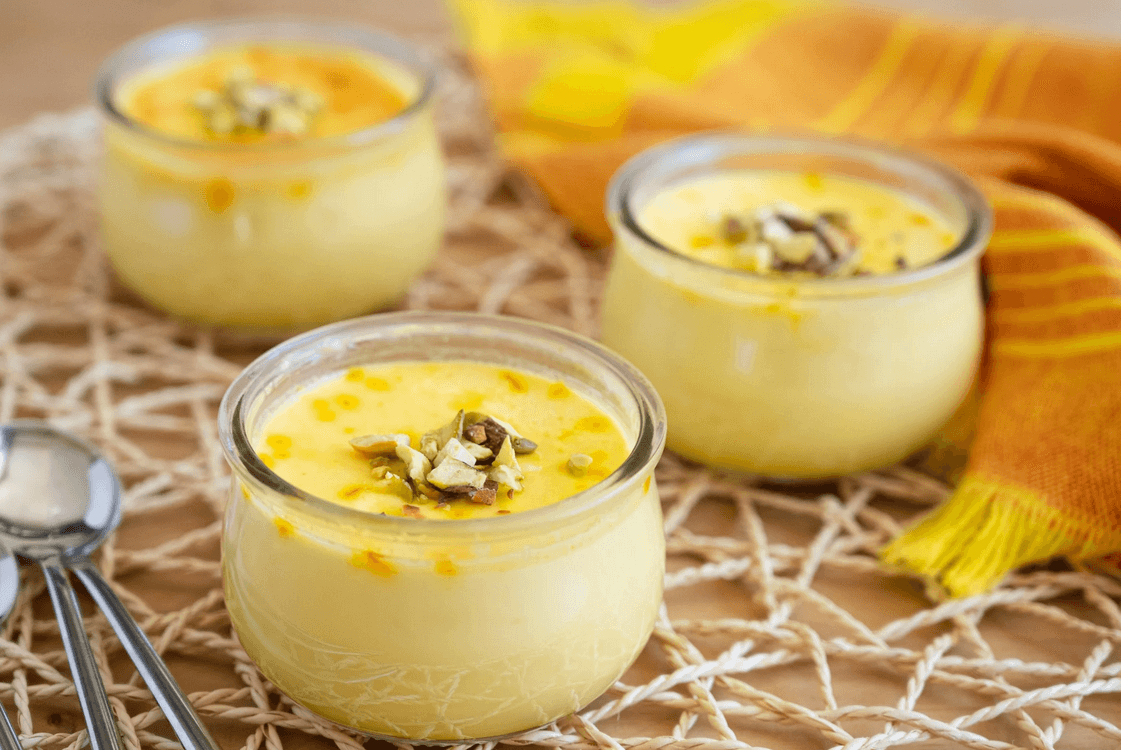 Saffron Panna Cotta, a Italy dish