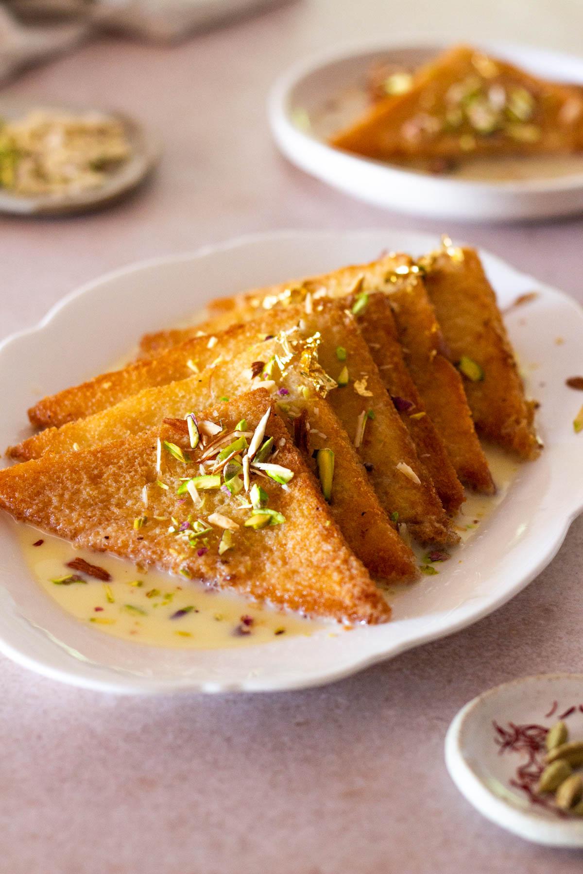Shahi Tukda, a India dish